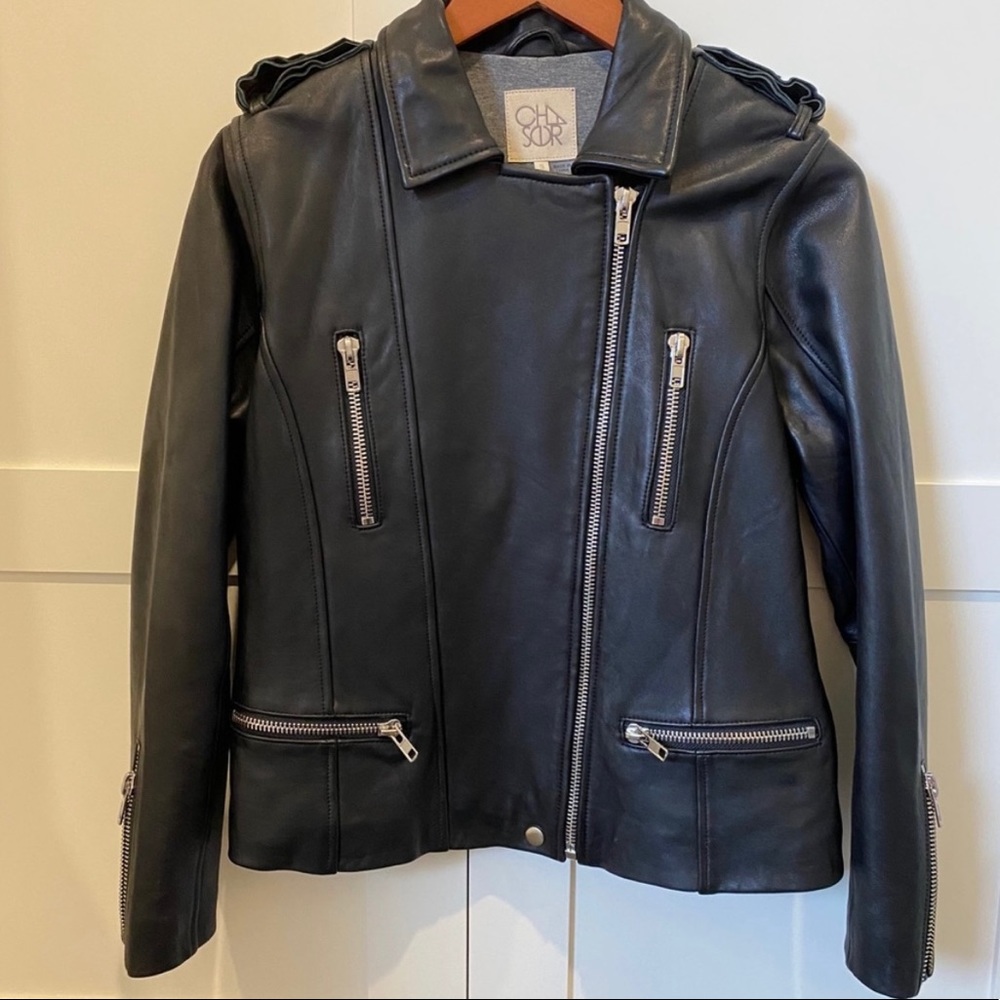 Chaser genuine lamb skin leather jacket